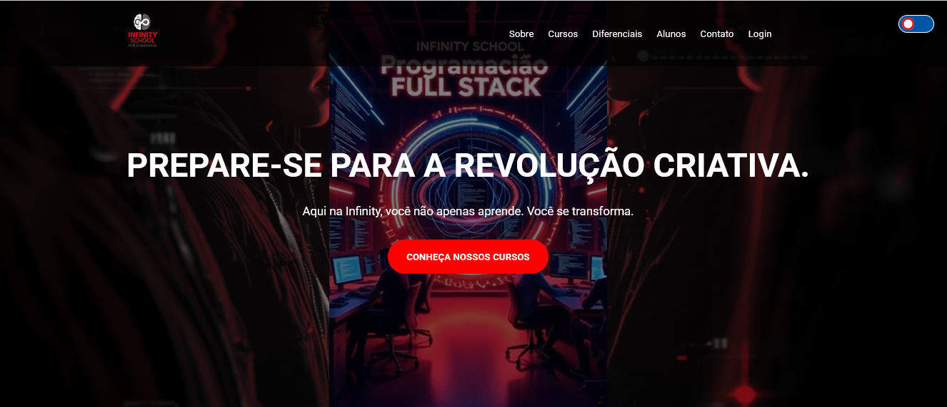 Site institucional desenvolvido para hackathon da Infinity School